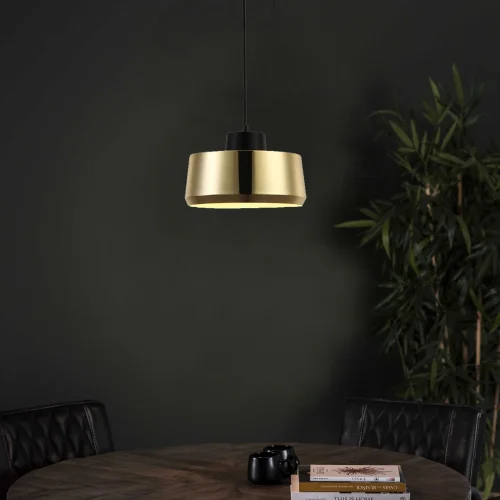 Светильник подвесной 0777PL-1GD Milosh Tendence золотой на 1 лампу, основание чёрное в стиле лофт современный фото 2 Светильник подвесной 0777PL-1GD Milosh Tendence золотой на 1 лампу, основание чёрное в стиле лофт современный фото 2