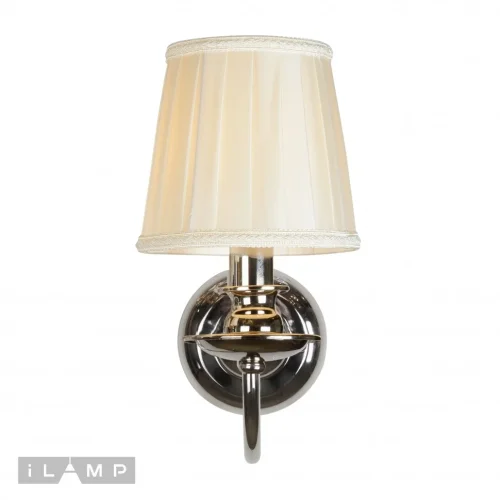 Бра Armonia W2510-1 nic iLamp бежевый на 1 лампа, основание хром в стиле современный американский 