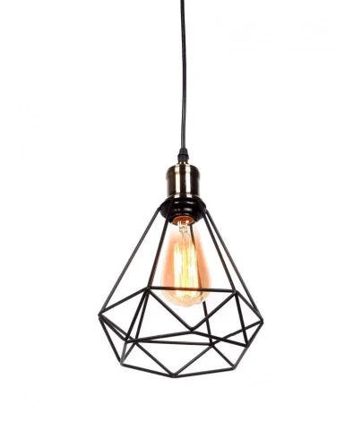 Светильник подвесной лофт Cobi LDP 11609-1 BK Lumina Deco чёрный на 1 лампу, основание чёрное в стиле лофт фото 3