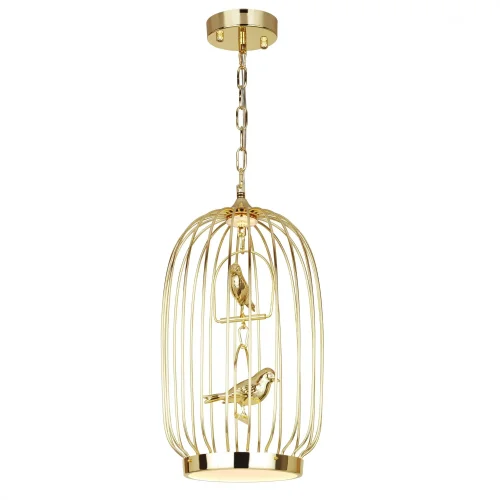 Светильник подвесной LED Chick 1928-2P Favourite золотой 1 лампа, основание золотое в стиле современный птички