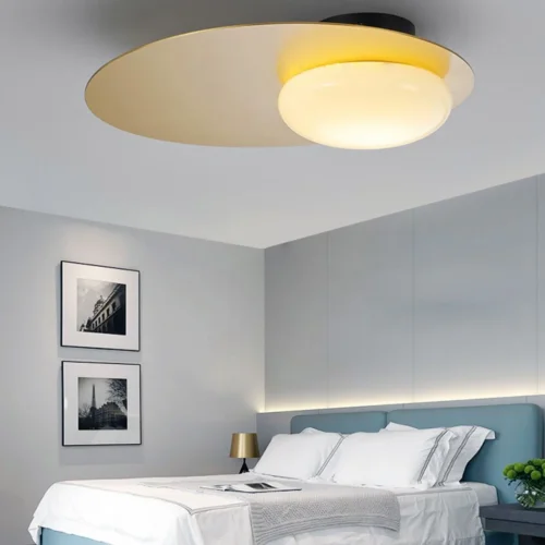 Светильник потолочный LONE D36 208141-23 ImperiumLoft белый на 1 лампу, основание латунь в стиле современный фото 11 Светильник потолочный LONE D36 208141-23 ImperiumLoft белый на 1 лампу, основание латунь в стиле современный фото 11