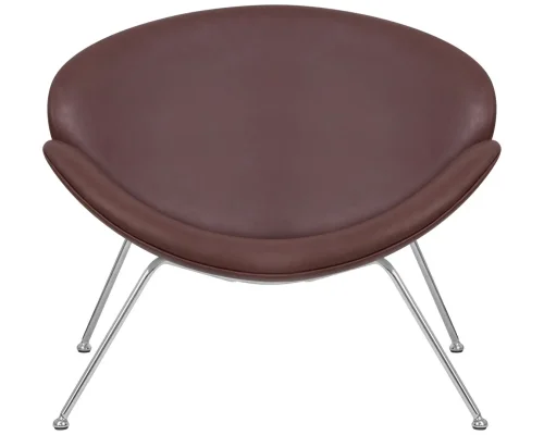 Кресло дизайнерское 72-LMO EMILY, цвет сиденья коричневый (YP5), цвет основания хромированная сталь Dobrin, коричневый/винил, ножки/металл/хром, размеры - ****810*780 фото 6