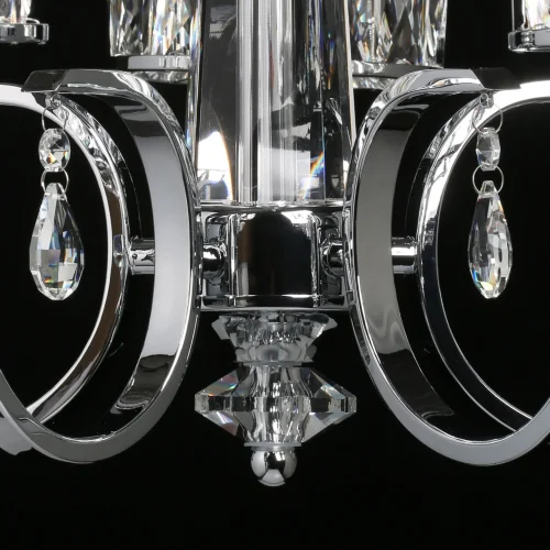 Люстра подвесная Камилла 436010305 Chiaro прозрачная на 5 ламп, основание хром в стиле классический  фото 13