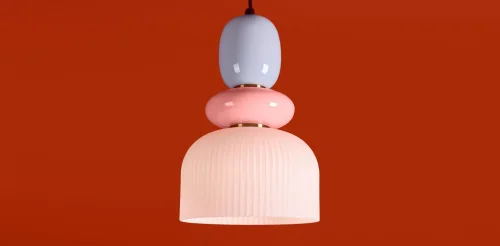 Светильник подвесной Alzare FR5595PL-01B2 Freya разноцветный белый на 1 лампу, основание чёрное в стиле современный мемфис фото 5 Светильник подвесной Alzare FR5595PL-01B2 Freya разноцветный белый на 1 лампу, основание чёрное в стиле современный мемфис фото 5