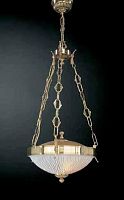 Люстра подвесная  L 5710/2 Reccagni Angelo янтарная на 2 лампы, основание золотое в стиле классический 