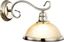 Бра  SASSARI 6905-1W Globo жёлтый 1 лампа, основание античное бронза в стиле современный 