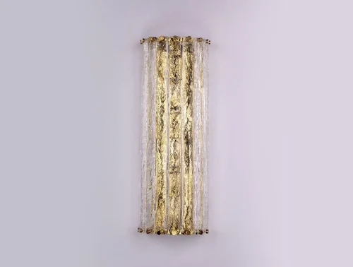 Бра 10823/A gold Newport прозрачный на 4 лампы, основание золотое в стиле современный 
