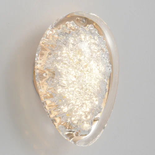 Бра LED FELICIDAD AP9W LED Crystal Lux прозрачный на 1 лампу, основание золотое в стиле современный 