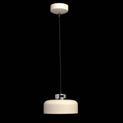 Светильник подвесной LED Раунд 636011701 MW-Light бежевый 1 лампа, основание хром в стиле современный  фото 3