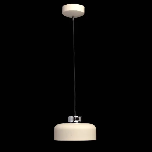 Светильник подвесной LED Раунд 636011701 MW-Light бежевый на 1 лампу, основание хром в стиле современный фото 3