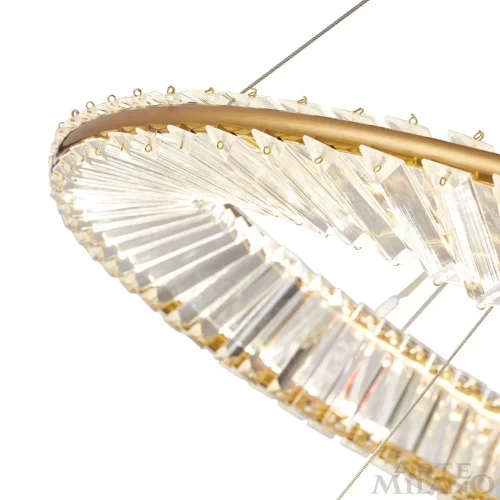 Люстра подвесная LED с пультом AM-Venezia 318033/D800-D600-D400 BS Arte Milano прозрачная на 1 лампу, основание латунь в стиле современный кольца с пультом фото 6