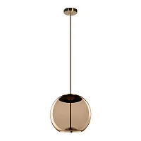 Светильник подвесной LED Knot 8135-B LOFT IT янтарный на 1 лампу, основание золотое в стиле современный лофт выдувное