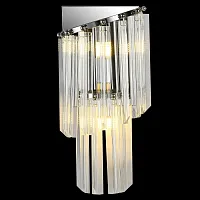 Бра MAJESTIC 81433/1W CHROME Natali Kovaltseva прозрачный на 2 лампы, основание хром в стиле современный 