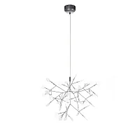 Люстра подвесная LED 9022-45S LOFT IT белая на 45 ламп, основание серебряное в стиле флористика современный ветви