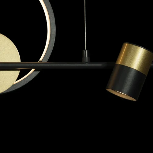 Светильник подвесной LED Saturn 10094/900 LOFT IT чёрный 2 лампы, основание чёрное в стиле современный  фото 4