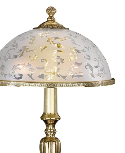 Настольная лампа P 6302 M Reccagni Angelo белая 1 лампа, основание золотое металл в стиле классический  фото 2