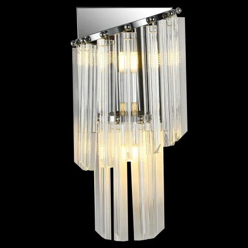Бра MAJESTIC 81433/1W CHROME Natali Kovaltseva прозрачный на 2 лампы, основание хром в стиле современный 