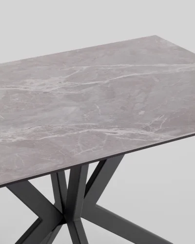 Стол Marmer 120-180/80/76, столешница МДФ16/керамика, подстолье металл антрацит УТ000039729 Stool Group столешница из фото 6