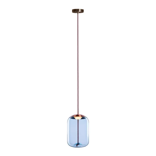 Светильник подвесной LED Knot 8133-C mini LOFT IT голубой 1 лампа, основание медь в стиле модерн  фото 4