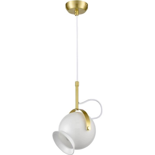 Светильник подвесной лофт Giuseppe VL2084P01 Vele Luce белый 1 лампа, основание латунь в стиле лофт 