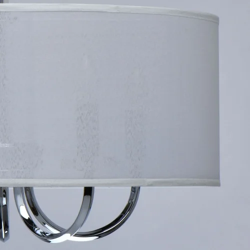 Люстра подвесная Палермо 386017205 Chiaro белая на 5 ламп, основание хром в стиле классический  фото 4