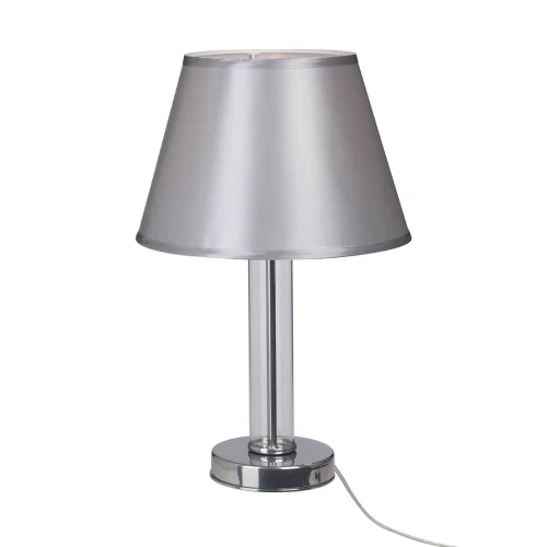 Настольная лампа V4836/1L Vitaluce белая 1 лампа, основание хром металл в стиле арт-деко 