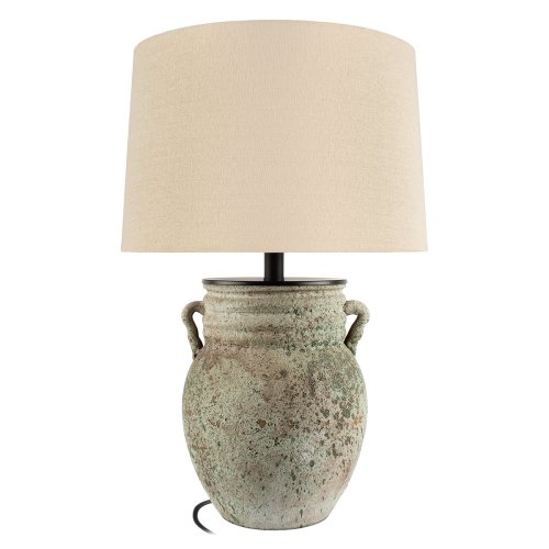 Настольная лампа Эве / Ewer 10516T LOFT IT белая на 1 лампу, основание коричневое керамика в стиле классический Настольная лампа Эве / Ewer 10516T LOFT IT белая на 1 лампу, основание коричневое керамика в стиле классический