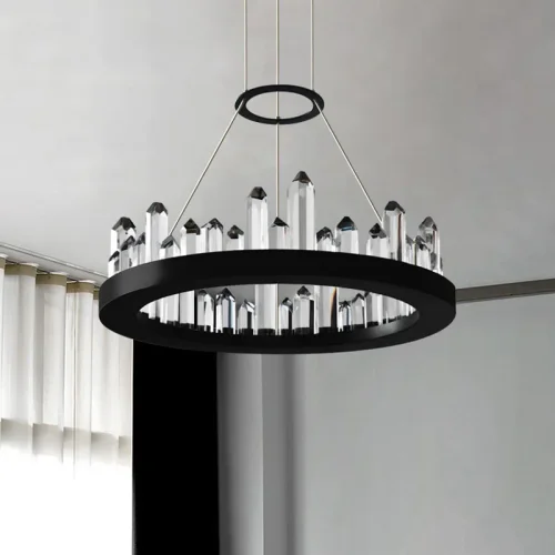 Светильник подвесной LED Quartz 101946-26 ImperiumLoft прозрачный 1 лампа, основание чёрное в стиле современный  фото 10