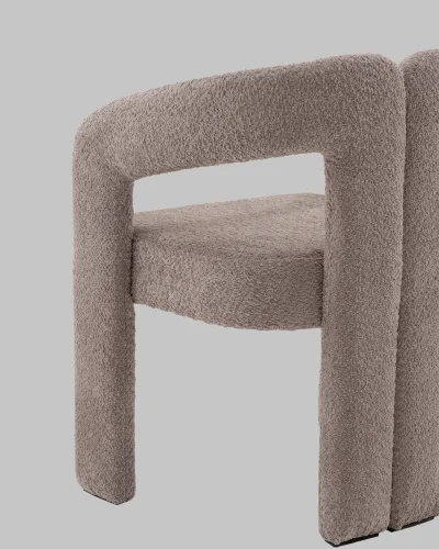 Стул Болинджер букле светло-коричневый УТ000041356 Stool Group, коричневый/букле, ножки/металл ткань/коричневый, размеры - ***** фото 2