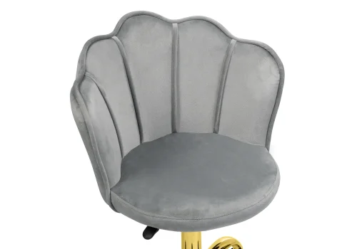 Компьютерное кресло Bud grey / gold 15538 Woodville, серый/велюр, ножки/металл/золотой, размеры - *850***550*470 фото 5