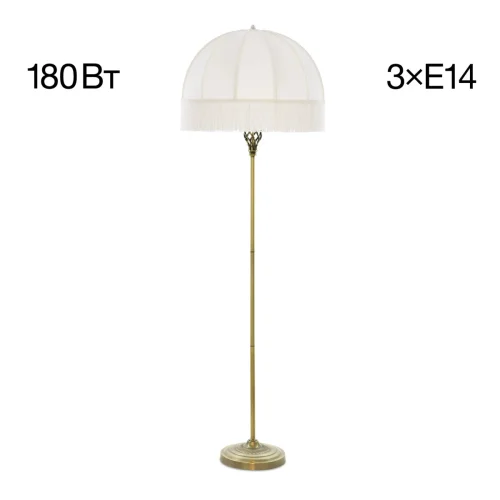 Торшер Базель CL407931 Citilux  бежевый 3 лампы, основание бронзовое в стиле кантри классический
