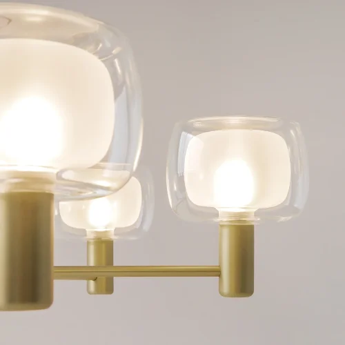 Люстра подвесная Vision MOD411PL-06G Maytoni прозрачная на 6 ламп, основание золотое в стиле современный фото 11