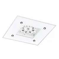 Светильник потолочный LED BENALUA 1 96536 Eglo прозрачный белый 1 лампа, основание белое в стиле современный квадраты