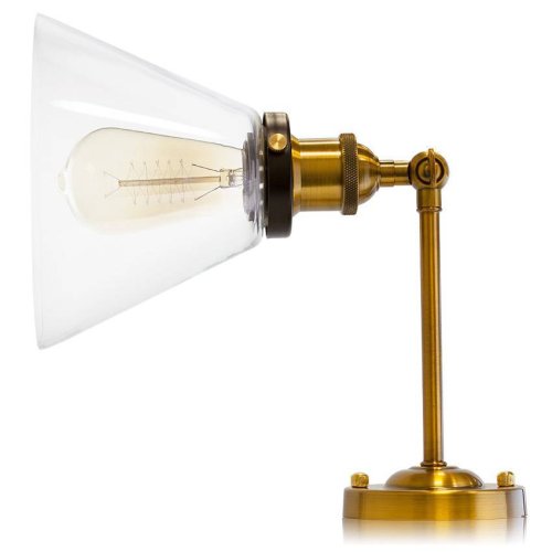 Бра лофт 058-230  Sun-Lumen прозрачный на 1 лампа, основание бронзовое в стиле лофт 