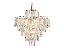 Люстра подвесная TR5233 Ambrella light прозрачная на 12 ламп, основание золотое в стиле классика модерн 