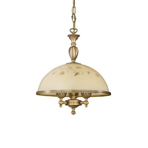 Люстра подвесная  L 6208/38 Reccagni Angelo жёлтая на 3 лампы, основание античное бронза в стиле классический  фото 2