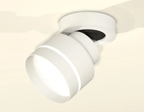 Светильник накладной XM8101025 Ambrella light белый 1 лампа, основание белое в стиле хай-тек круглый фото 3