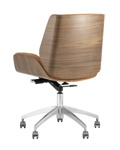 Кресло офисное TopChairs Crown NEW, коричневое УТ000031357 Stool Group, коричневый/экокожа, ножки/металл/хром, размеры - ****600*620 фото 5