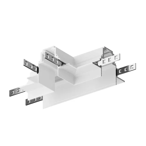Коннектор Т-образный встраиваемый Magnetic track system Gravity TRA010CT-42W Maytoni белый в стиле хай-тек современный для светильников серии Magnetic track system Gravity встраиваемый gravity магнитная магнитный