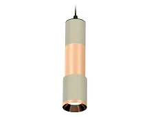 Светильник подвесной XP7423060 Ambrella light серый золотой 1 лампа, основание серое в стиле хай-тек современный трубочки