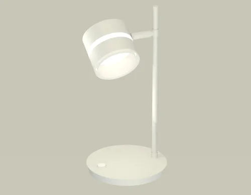 Настольная лампа офисная XB9801202 Ambrella light белая 1 лампа, основание белое металл в стиле современный хай-тек 