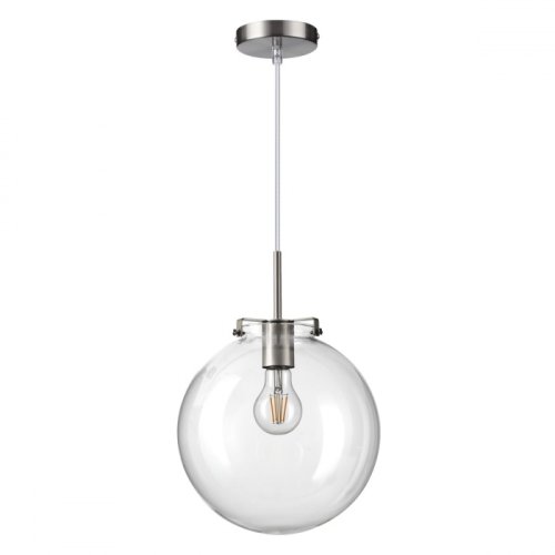 Светильник подвесной Trevor 4590/1A Lumion прозрачный 1 лампа, основание никель в стиле модерн шар