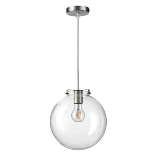 Светильник подвесной Trevor 4590/1A Lumion прозрачный 1 лампа, основание никель в стиле современный шар