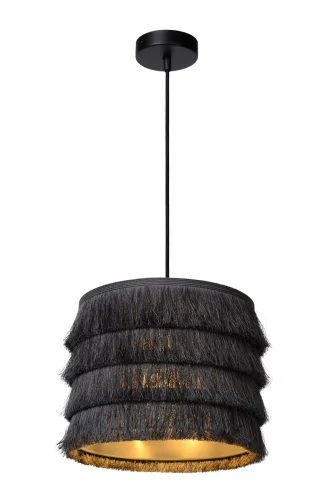 Светильник подвесной Extravaganza Togo 10407/25/36 Lucide чёрный 1 лампа, основание чёрное в стиле винтаж современный 
