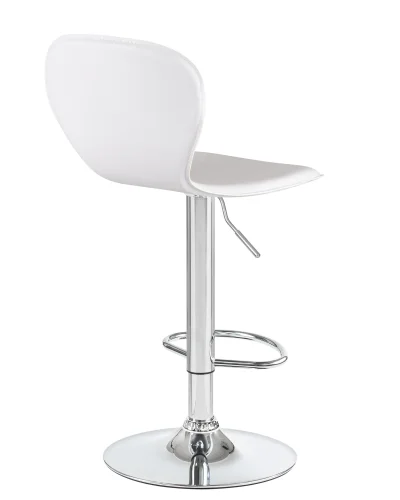 Стул барный набор 2 шт. SET-2 2640-LM ELISA, цвет сиденья белый, цвет основания хром Dobrin, /экокожа, ножки/металл/хром, размеры - 860*1070***390*480 фото 5