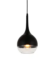 Светильник подвесной Frudo LDP 11003 BK Lumina Deco чёрный на 1 лампу, основание чёрное в стиле современный 