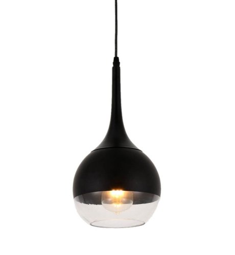 Светильник подвесной Frudo LDP 11003 BK Lumina Deco чёрный 1 лампа, основание чёрное в стиле современный 