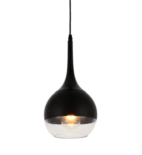 Светильник подвесной Frudo LDP 11003 BK Lumina Deco чёрный на 1 лампу, основание чёрное в стиле современный 