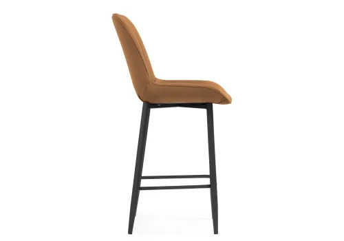 Полубарный стул Седа К кирпичный / черный 571400 Woodville, кирпичный/велюр, ножки/металл/чёрный, размеры - ****490*570 фото 3