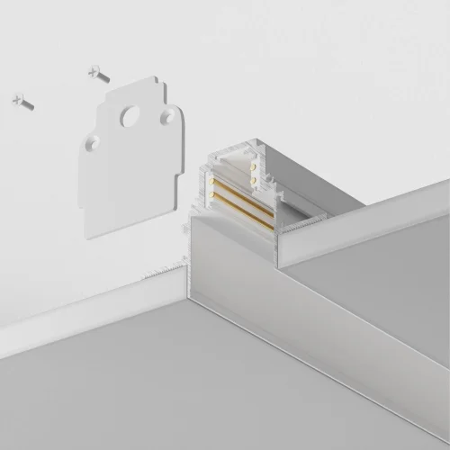 Шинопровод трек встраиваемый 3м Magnetic track system Gravity TRX010-423W Maytoni белый в стиле современный для светильников серии Magnetic track system Gravity шинопровод встраиваемый gravity магнитная магнитный фото 4